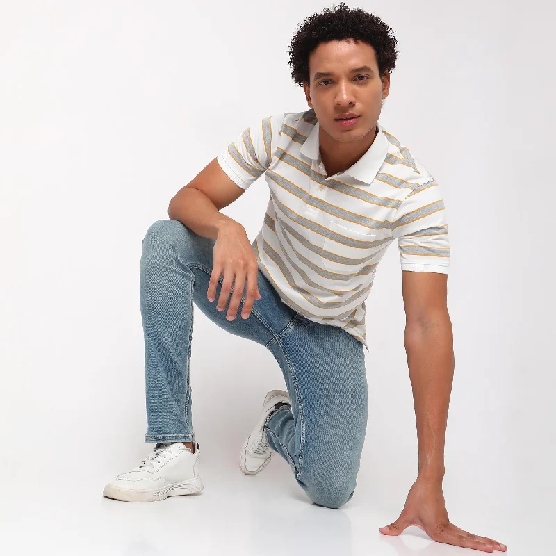 Don't Miss Madison Polo™ - Comfort Blend - Regular Fit Striped Polo T-Shirt
