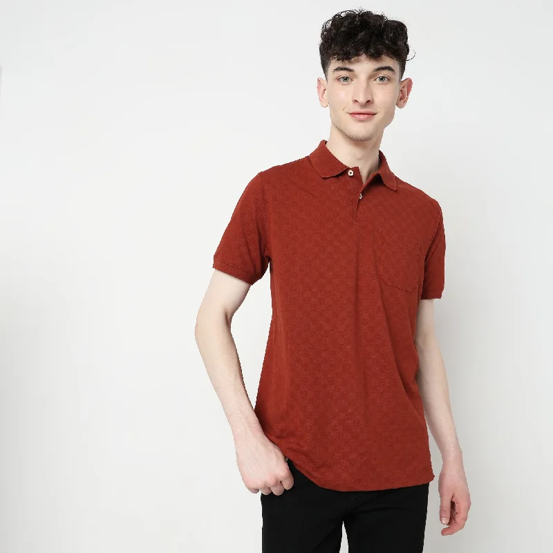Overstock Regular Fit Structured Polo T-Shirt