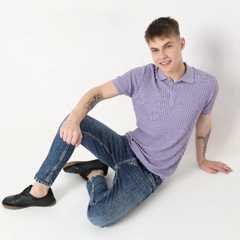Weekend Deal Hand Kinit Jersey™ - European Cable Knitted Structure - Regular Fit Polo T-Shirt Weekend Deal Hand Kinit Jersey™ - European Cable Knitted Structure - Regular Fit Polo T-Shirt