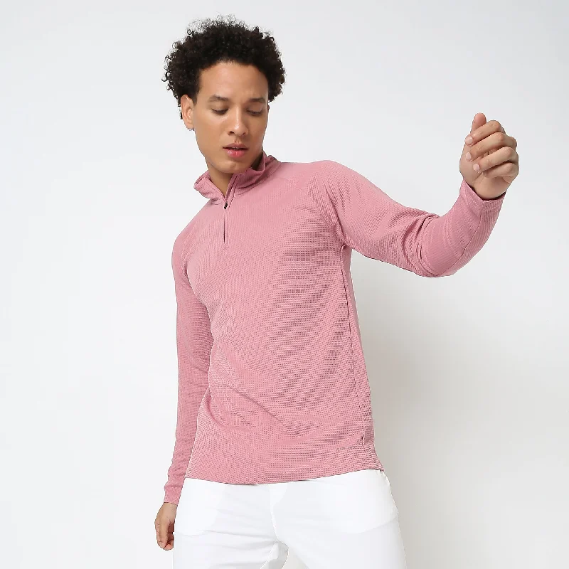 Take Advantage AirDry® Zip Troyer Structured Knit Regular Fit