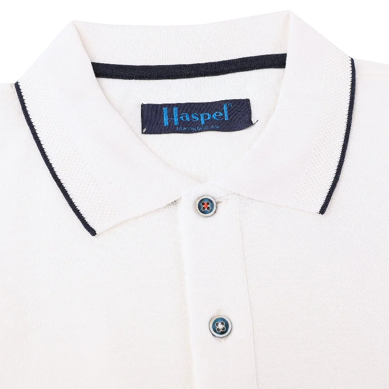 Closeout Sorrento White Fine Ribbed Light Weight Polo
