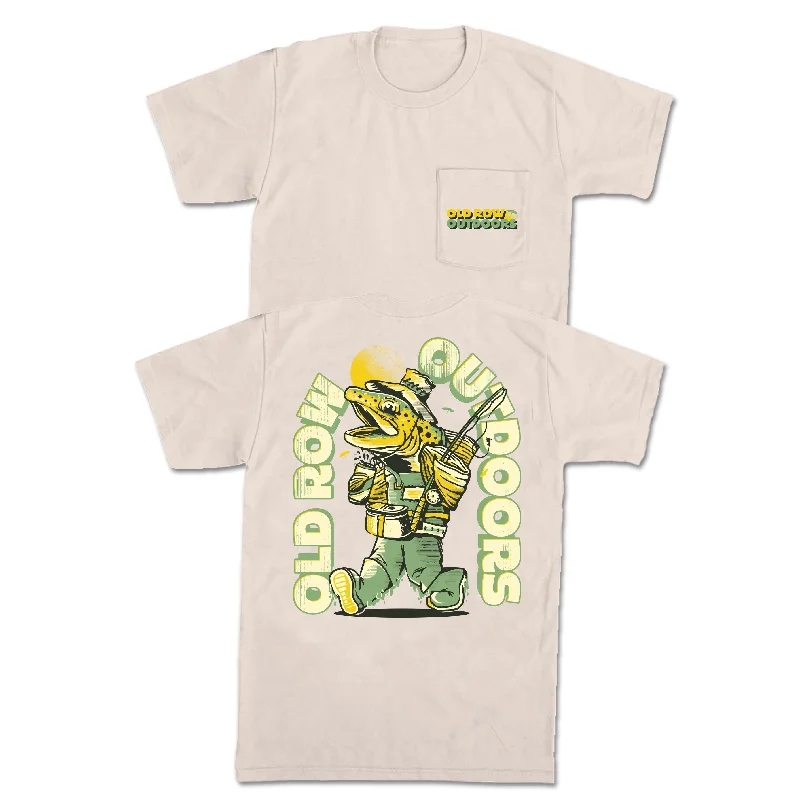 Value Deals The Trout Fisherman Pocket Tee