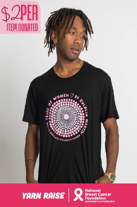 Flash Deals Tribe Of Women Circle Black Cotton Crew Neck Unisex T-Shirt