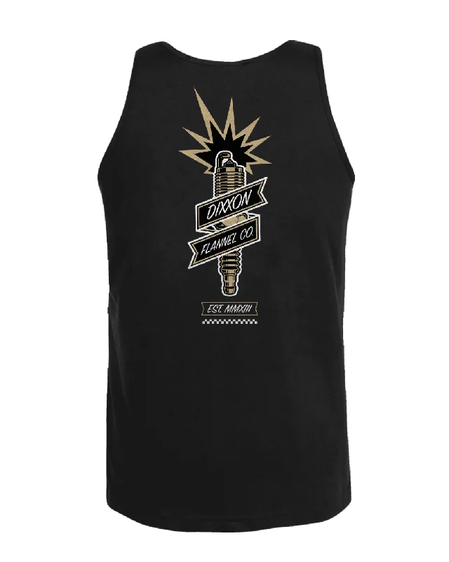 Deal Explosion White & Gold Ignite Tank - Black